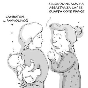 allattare bambino con nonna